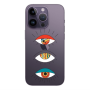 Apple iPhone 14 Pro Max 3 different eyes Transparent Silicone TPU Θήκη