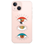 Apple iPhone 13 Mini 3 different eyes Transparent Silicone TPU Θήκη