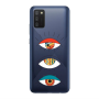 Samsung A03S 3 different eyes Transparent Silicone TPU Θήκη