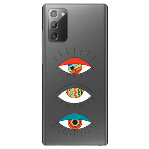 Samsung Note 20 3 different eyes Transparent Silicone TPU Θήκη
