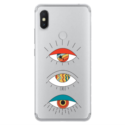 Xiaomi Redmi S2 3 different eyes Transparent Silicone TPU Θήκη