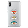 Xiaomi Redmi S2 3 different eyes Transparent Silicone TPU Θήκη