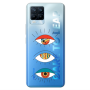 Realme 8 Pro 3 different eyes Transparent Silicone TPU Θήκη