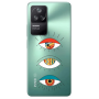 Xiaomi Poco F4 3 different eyes Transparent Silicone TPU Θήκη