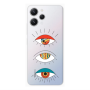 Xiaomi Redmi 12 3 different eyes Transparent Silicone TPU Θήκη