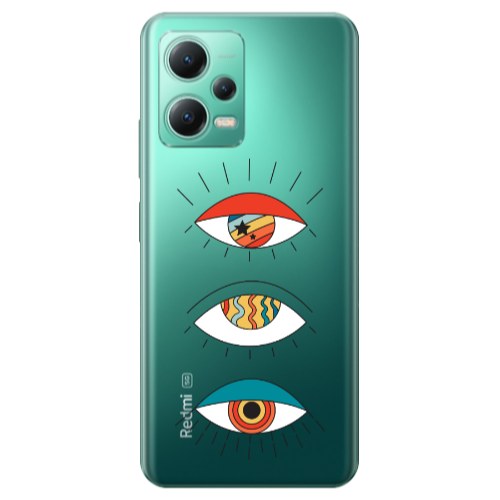 Xiaomi Redmi Note 12 Pro Plus 5G 3 different eyes Transparent Silicone TPU Θήκη