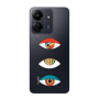 Xiaomi Redmi 13C 3 different eyes Transparent Silicone TPU Θήκη