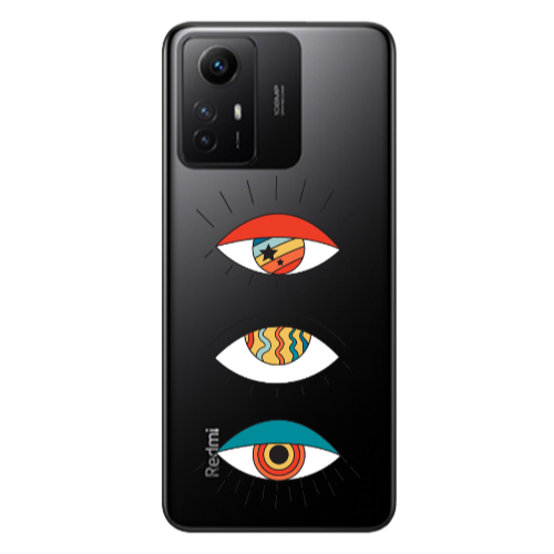 Xiaomi Redmi Note 12s 3 different eyes Transparent Silicone TPU Θήκη