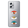 Xiaomi Poco X4 GT 3 different eyes Transparent Silicone TPU Θήκη
