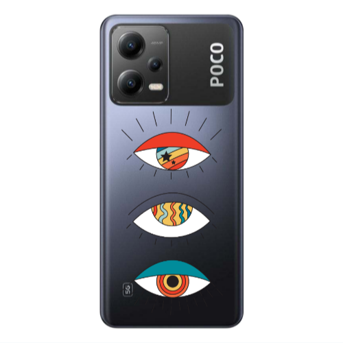 Xiaomi Poco X5 3 different eyes Transparent Silicone TPU Θήκη