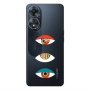 Oppo A 98 3 different eyes Transparent Silicone TPU Θήκη