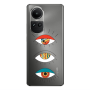 Oppo Reno10 5G 3 different eyes Transparent Silicone TPU Θήκη