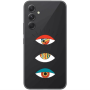 Samsung Galaxy A25 3 different eyes Transparent Silicone TPU Θήκη