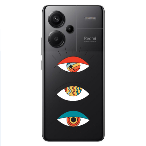 Xiaomi Redmi Note 13 Pro+ 5G  3 different eyes Transparent Silicone TPU Θήκη