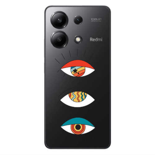 Xiaomi Redmi Note 13 4G 3 different eyes Transparent Silicone TPU Θήκη