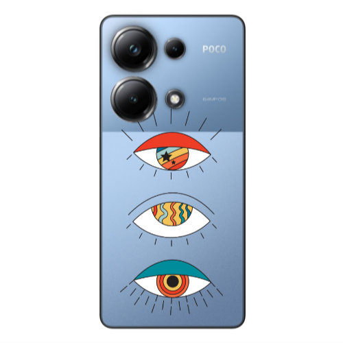 Xiaomi Poco M6 Pro 4G 3 different eyes Transparent Silicone TPU Θήκη