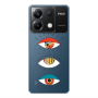 Xiaomi Poco X6 5G 3 different eyes Transparent Silicone TPU Θήκη