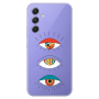 Samsung A55 3 different eyes Transparent Silicone TPU Θήκη