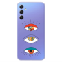 Samsung A25 3 different eyes Transparent Silicone TPU Θήκη