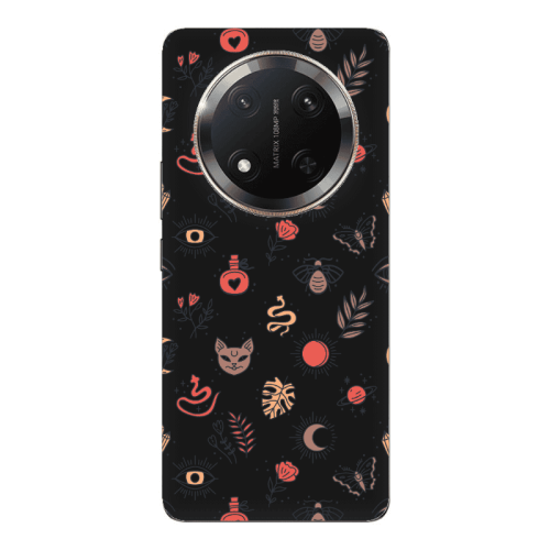 Honor Magic 7 Lite Magic potion Black Colored Silicone TPU Θήκη