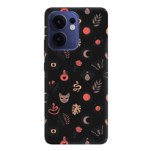 Oppo Reno 13 F Magic potion Black Colored Silicone TPU Θήκη