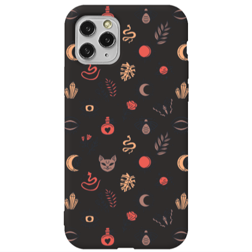 Apple iPhone 11 Pro Magic potion Black Colored Silicone TPU Θήκη