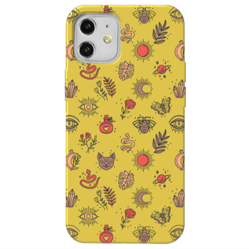 Apple iPhone 12 Magic potion Yellow Colored Silicone TPU Θήκη