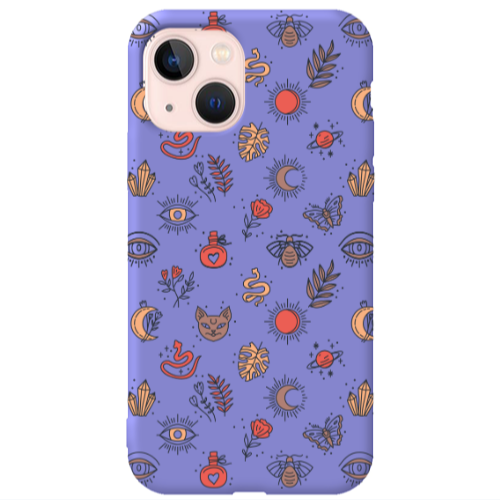 Apple iPhone 13 Magic potion Purple Colored Silicone TPU Θήκη