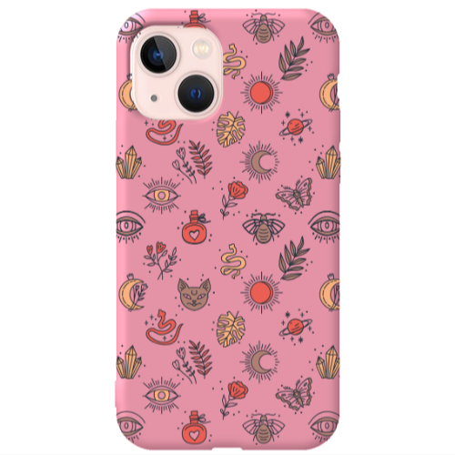 Apple iPhone 13 Magic potion Pink Colored Silicone TPU Θήκη