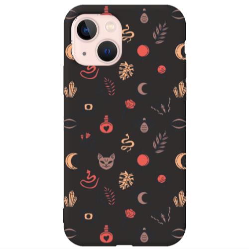 Apple iPhone 13 Magic potion Black Colored Silicone TPU Θήκη