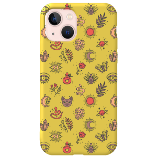 Apple iPhone 13 Magic potion Yellow Colored Silicone TPU Θήκη