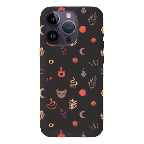 Apple iPhone 14 Pro  Magic potion Black Colored Silicone TPU Θήκη