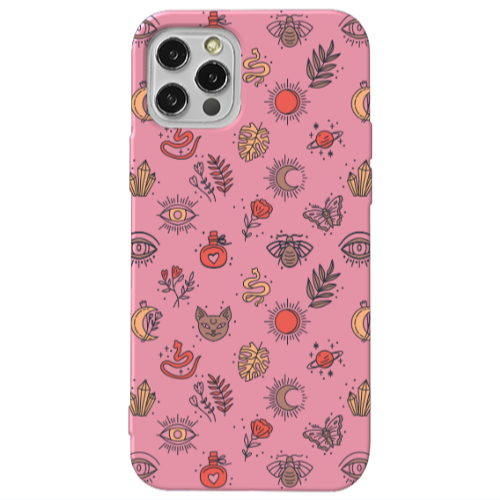 Apple iPhone 13 Pro Magic potion Pink Colored Silicone TPU Θήκη