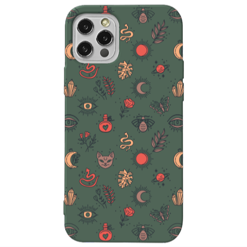 Apple iPhone 13 Pro Magic potion Dark Green Colored Silicone TPU Θήκη