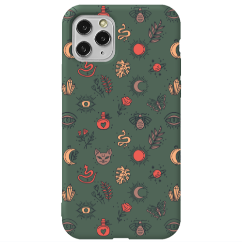 Apple iPhone 11 Pro Max Magic potion Dark Green Colored Silicone TPU Θήκη