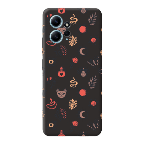 Xiaomi Redmi Note 12 4G Magic potion Black Colored Silicone TPU Θήκη