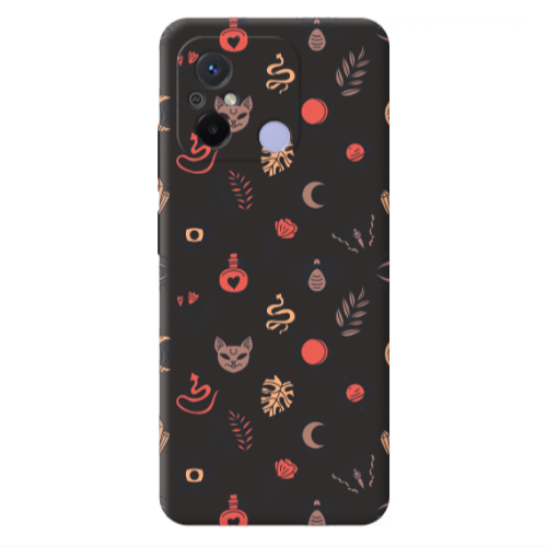 Xiaomi Redmi 12C Magic potion Black Colored Silicone TPU Θήκη