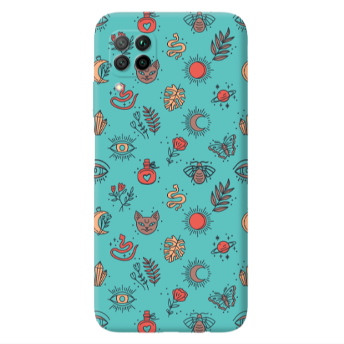 Huawei P40 Lite Magic potion Turquoise Colored Silicone TPU Θήκη