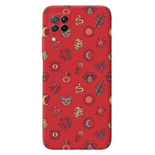 Huawei P40 Lite Magic potion Red Colored Silicone TPU Θήκη