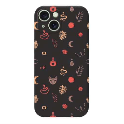 Apple iPhone 15 Magic potion Black Colored Silicone TPU Θήκη