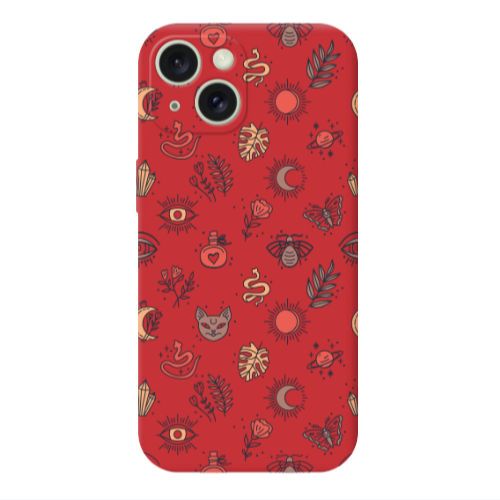 Apple iPhone 15 Magic potion Red Colored Silicone TPU Θήκη