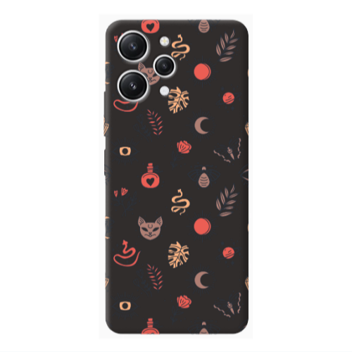 Xiaomi Redmi 12 Magic potion Black Colored Silicone TPU Θήκη