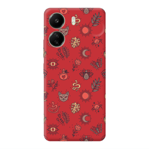 Xiaomi Redmi 13C Magic potion Red Colored Silicone TPU Θήκη