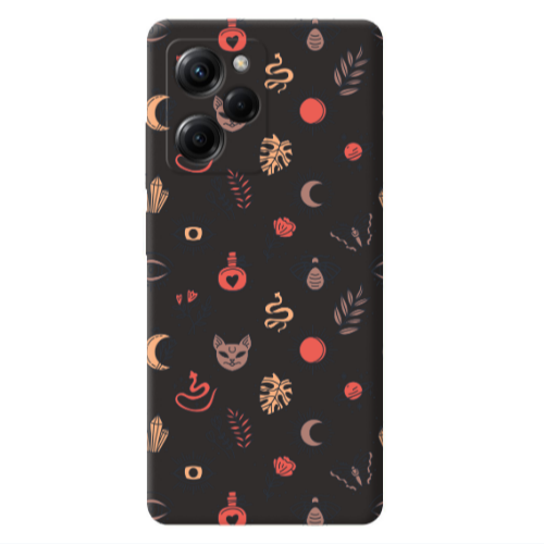Xiaomi Poco X5 Pro Magic potion Black Colored Silicone TPU Θήκη