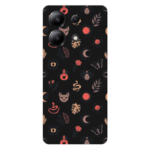 Xiaomi Redmi Note 13 4G Magic potion Black Colored Silicone TPU Θήκη