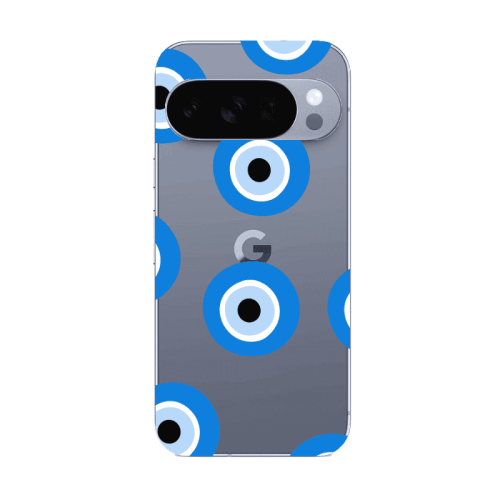 Google Pixel 10 Pro Evil eyes beads Transparent Silicone TPU Θήκη