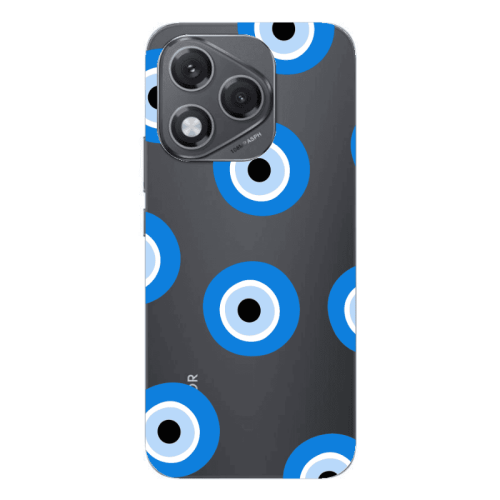 Honor 400 Lite Evil eyes beads Transparent Silicone TPU Θήκη
