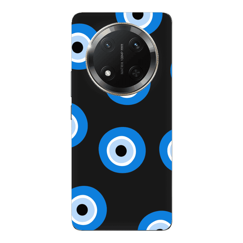 Honor Magic 7 Lite Evil eyes beads Black Colored Silicone TPU Θήκη