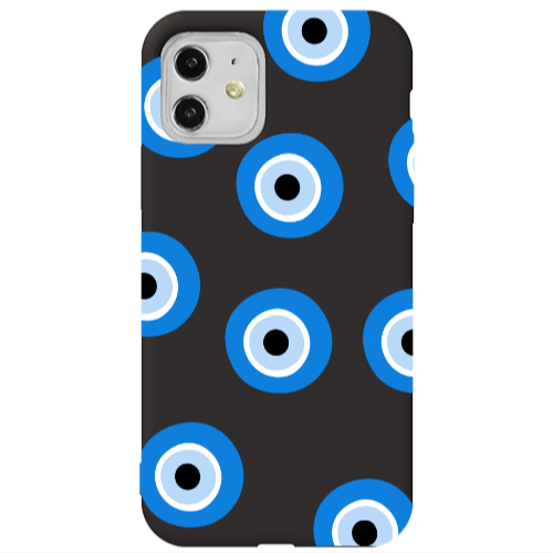 Apple iPhone 11  Evil eyes beads Black Colored Silicone TPU Θήκη