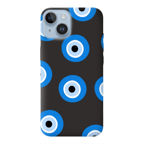 Apple iPhone 14  Evil eyes beads Black Colored Silicone TPU Θήκη